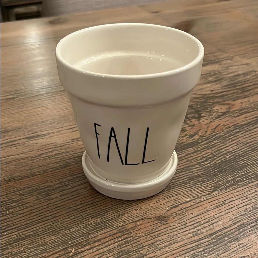 Rae Dunn Ceramic Pot with 'FALL' Text